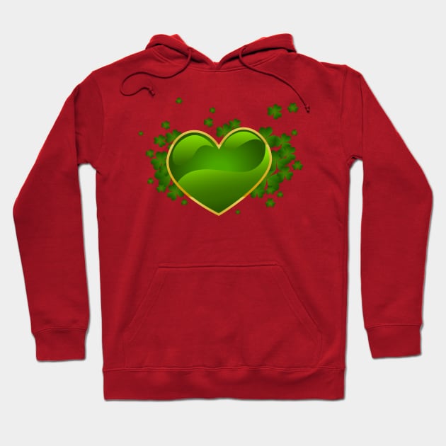 Green Heart Hoodie by Tynna's Store